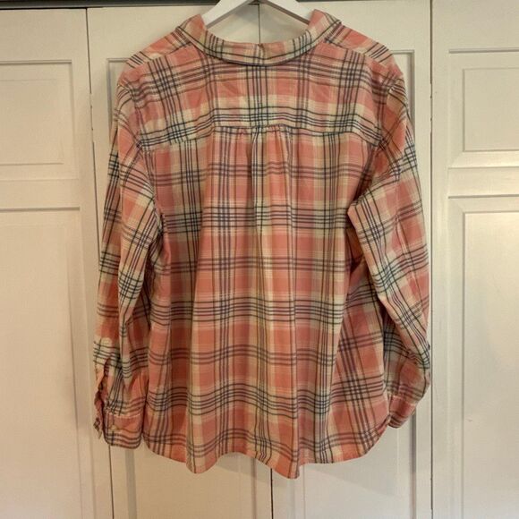 Lauren Jeans Co. pink plaid button down 2x - Picture 5 of 10